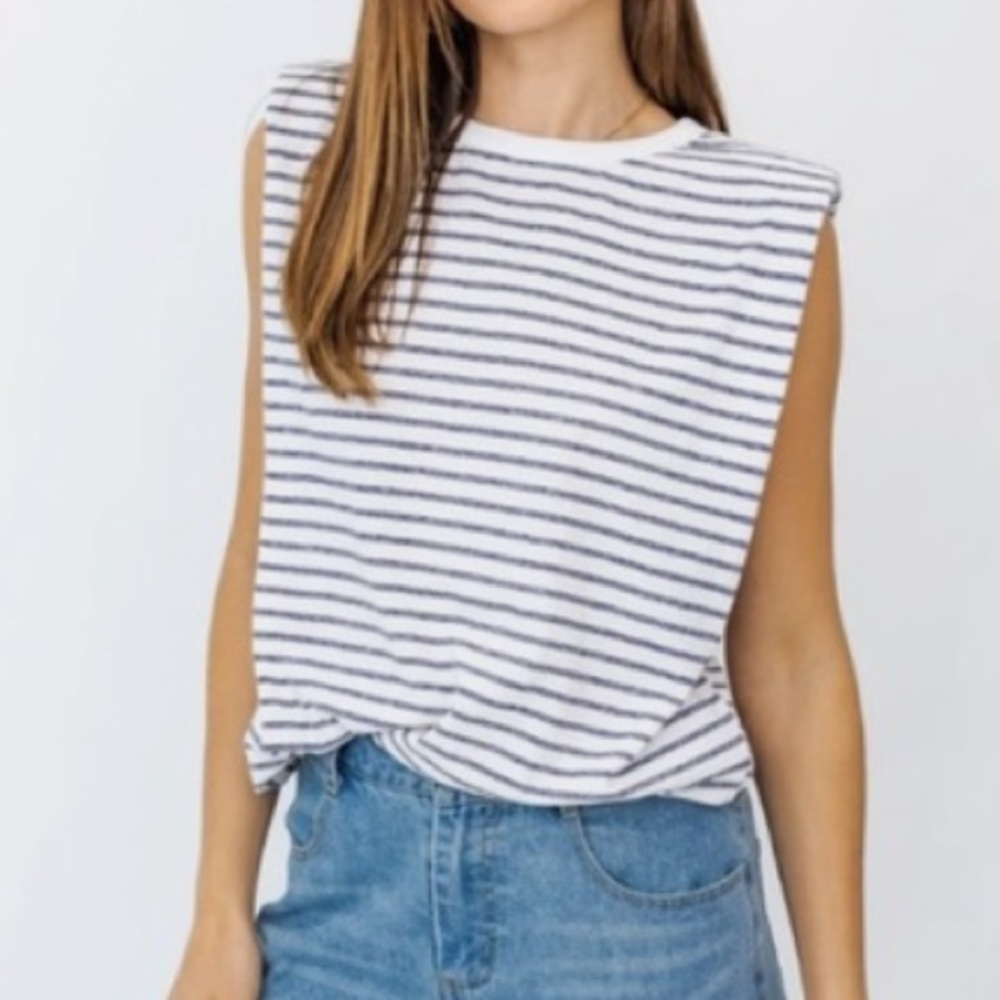 Striped Muscle Tank